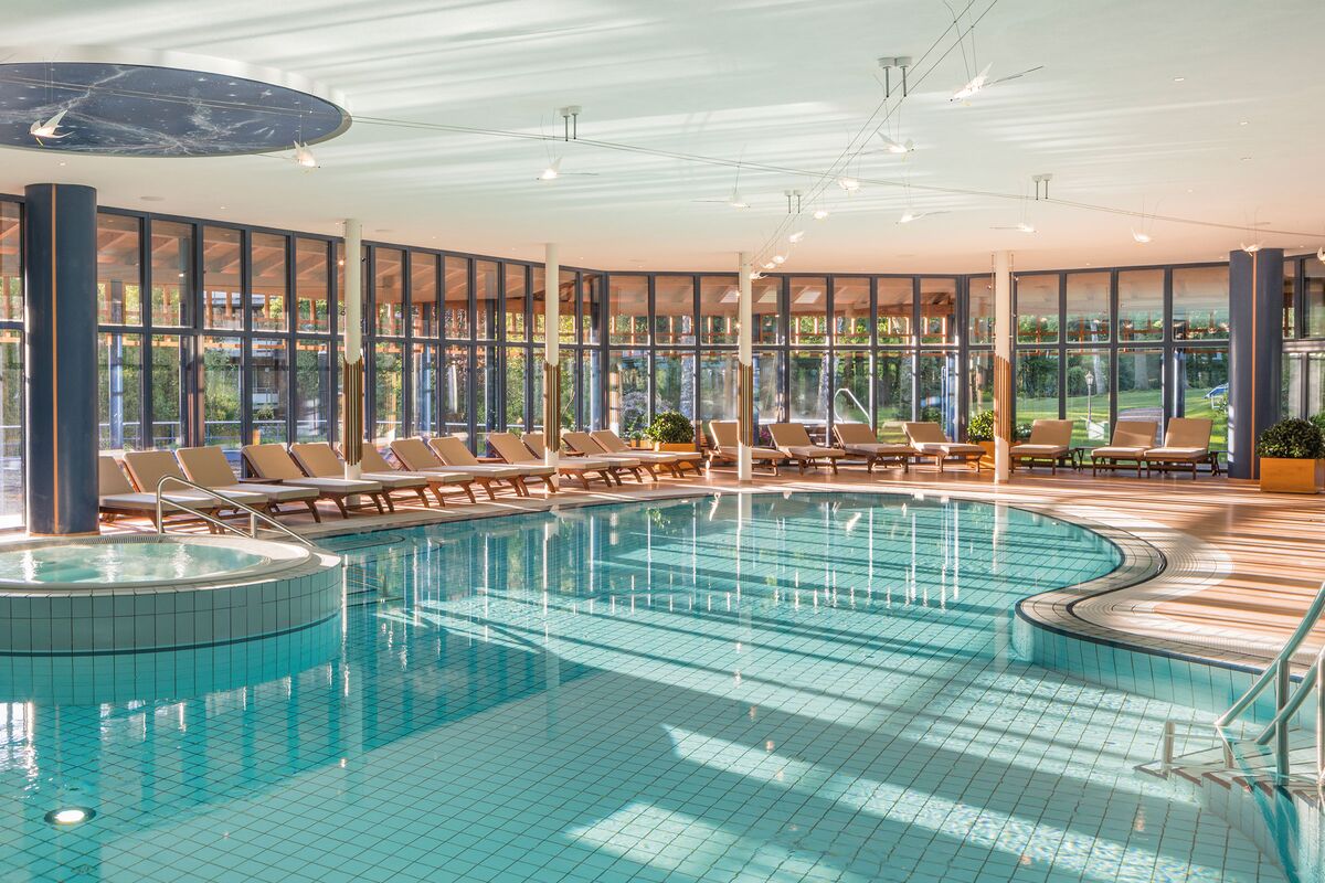 Outdoor and indoor pool at the hotel
