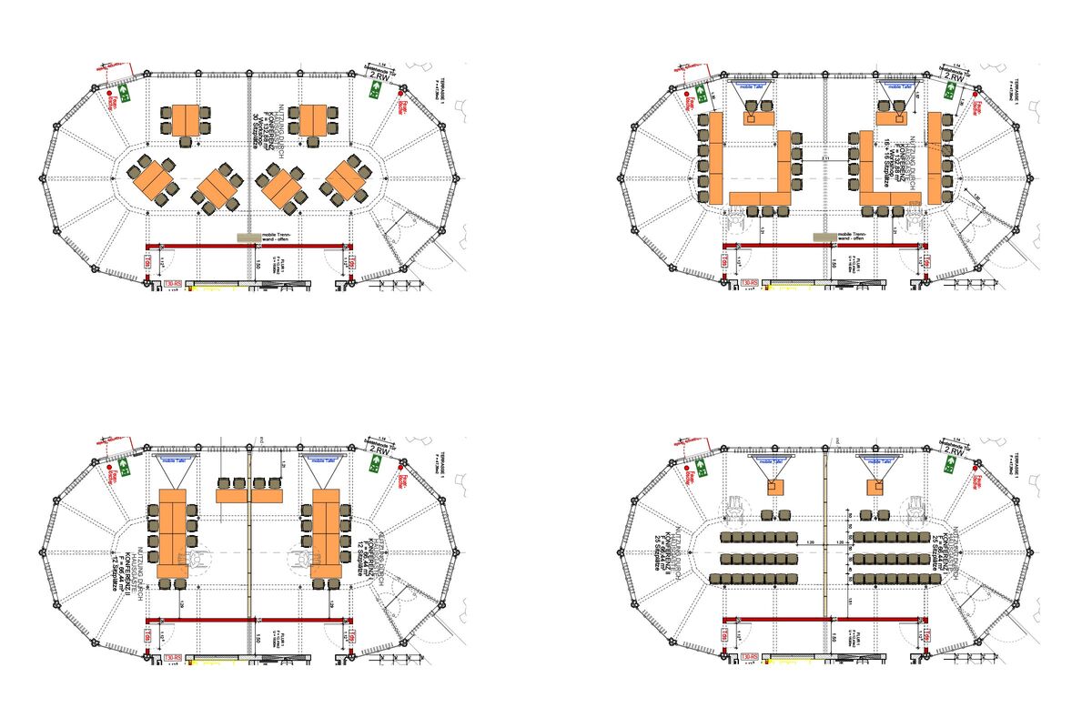 Conferences in Pavilion Diva with Various Seating Arrangements