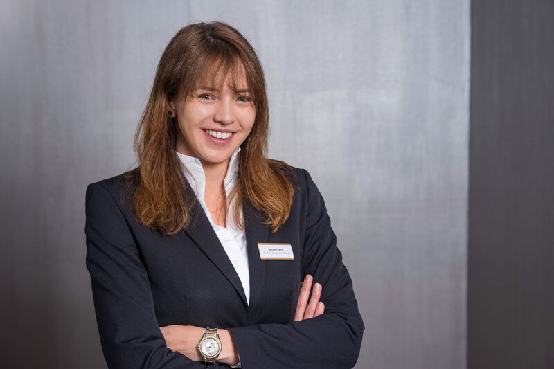 Sarah Frank - Restaurant and banquetting manager Sarah Frank - Restaurant and banquetting manager